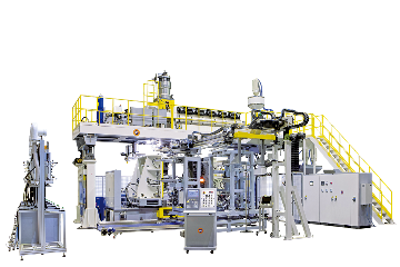 3 Layer, Co-Extrusion Blow Moulding Machine for L-ring Drum, with PWDS ABB Robot
