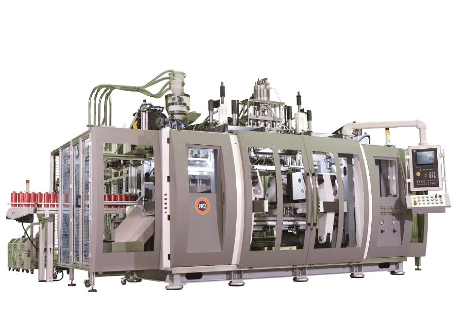 四頭雙層雙站中空成型機 生產200ml 300ml洗髮乳瓶
