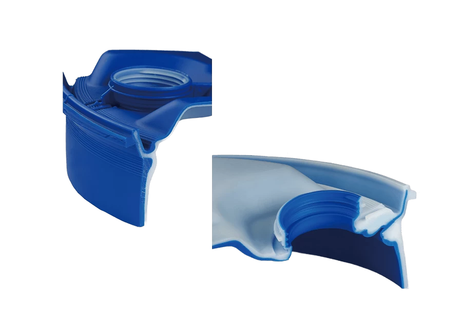 close up of a plastic drum