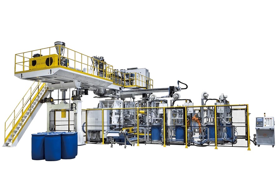 continuous extrusion head blow moulding machine
